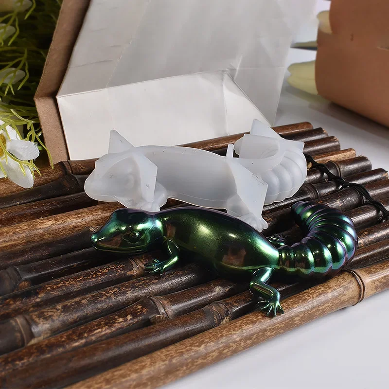 Lizard Clay Silicone Molds DIY Handmade Home Art Decoration Ornament Epoxy Resin Mold Animal Frog Snail Making Plaster Mould