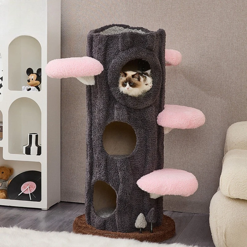 

Meow Want Tree Cat Climbing Frame Large Tree Jumping Platform Integrated Luxury Shelf Villa Nest does not occupy