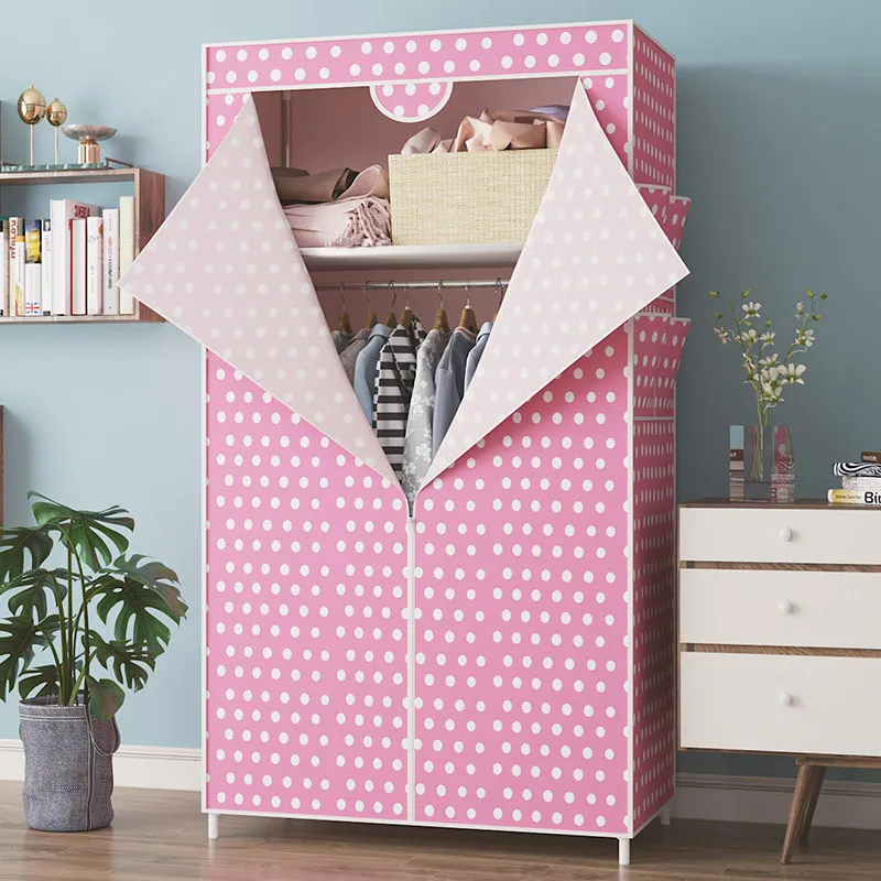 Wardrobe, Simple Cloth Wardrobe, Rental Room, Fabric Assembly Cabinet, Folded Single Storage, Hanging Wardrobe