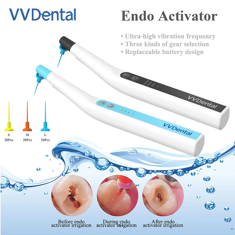 

VVDental Root Canal Sonic Irrigator Ultrasonic Endoactivator with 60 Pcs Endo Files For Cleaning Tooth Washing Endodontic Tools