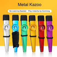 HUA Metal Kazoo Musical Instrument For Play And Instrumental Accompaniment, Easy To Learn, Fun Companion For Guitar & Ukulele