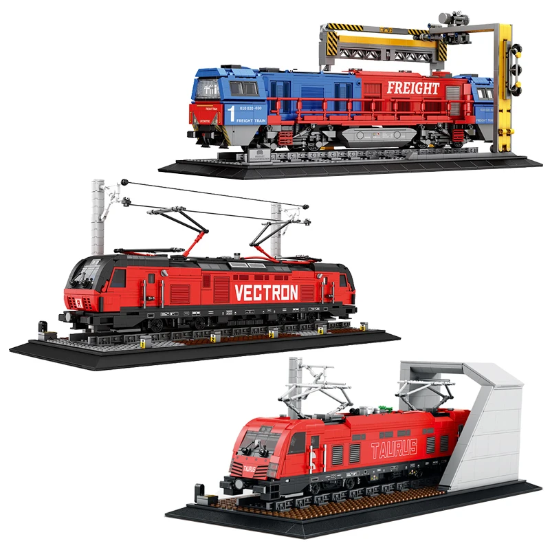 

IN STOCK MOC Idea Vectron European Electric Passenger Train Building Blocks Assembling City Freight Train Bricks Kids Toys Gift