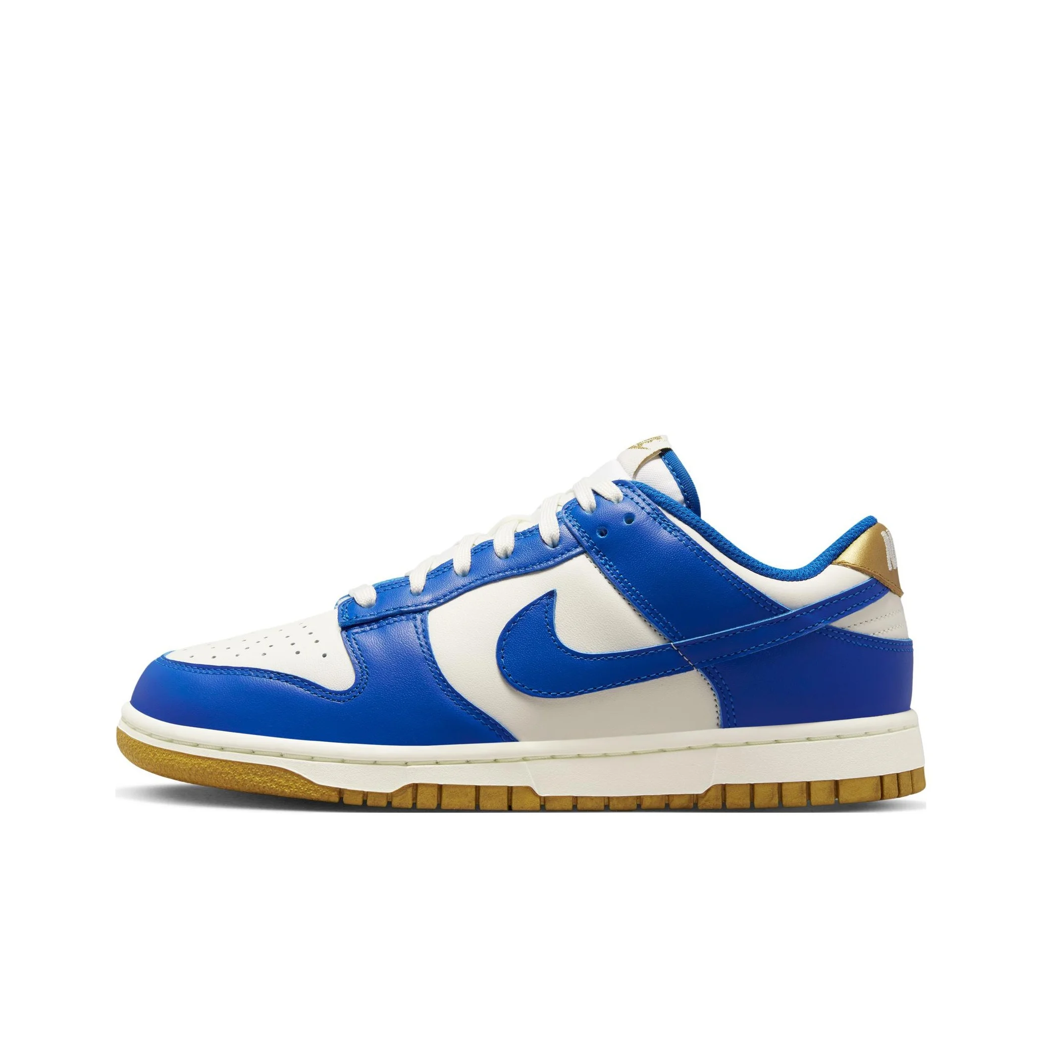 Nike Dunk Skateboard Shoes Women's Low Top Sail White/Crown Blue Raven/Metallic FB7173-141