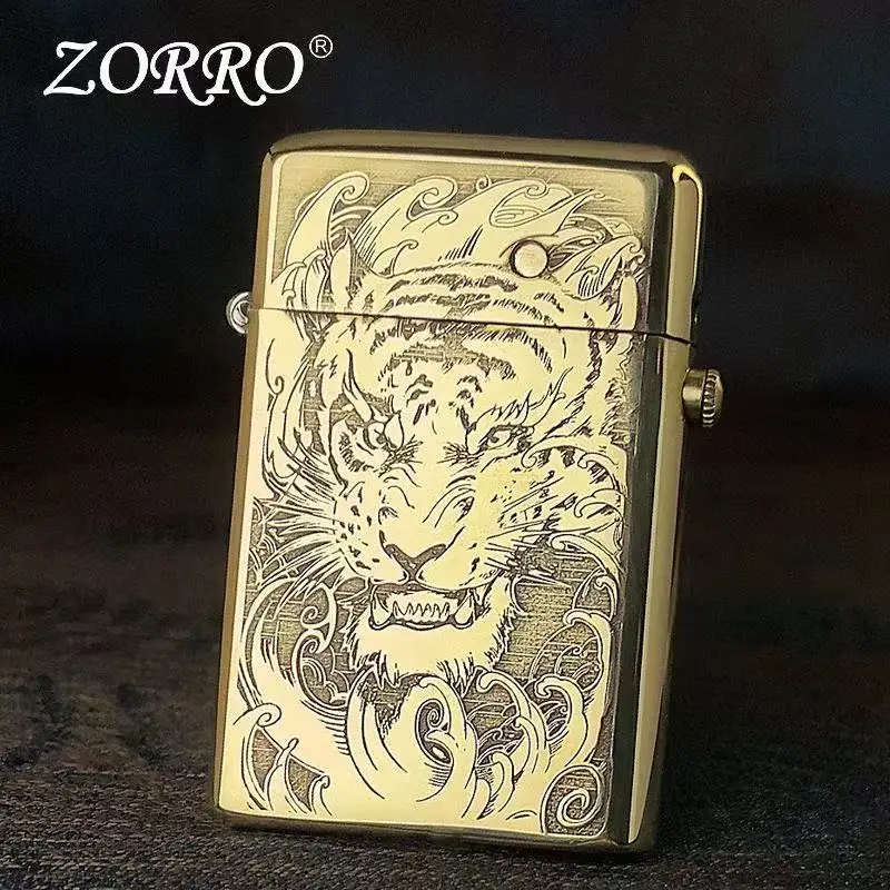 Zorro kreative reine Kupfer Torrance Kerosin Feuerzeug personal isierte mechanische Steampunk Feuerzeug Getriebe Gestänge coole Männer Geschenk 7