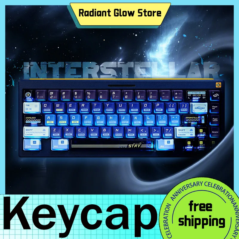 

Interstellar Theme Key Cap Cherry Thermal Sublimation Keycaps Customize Pbt Individuality Keycaps For Computer Accessories