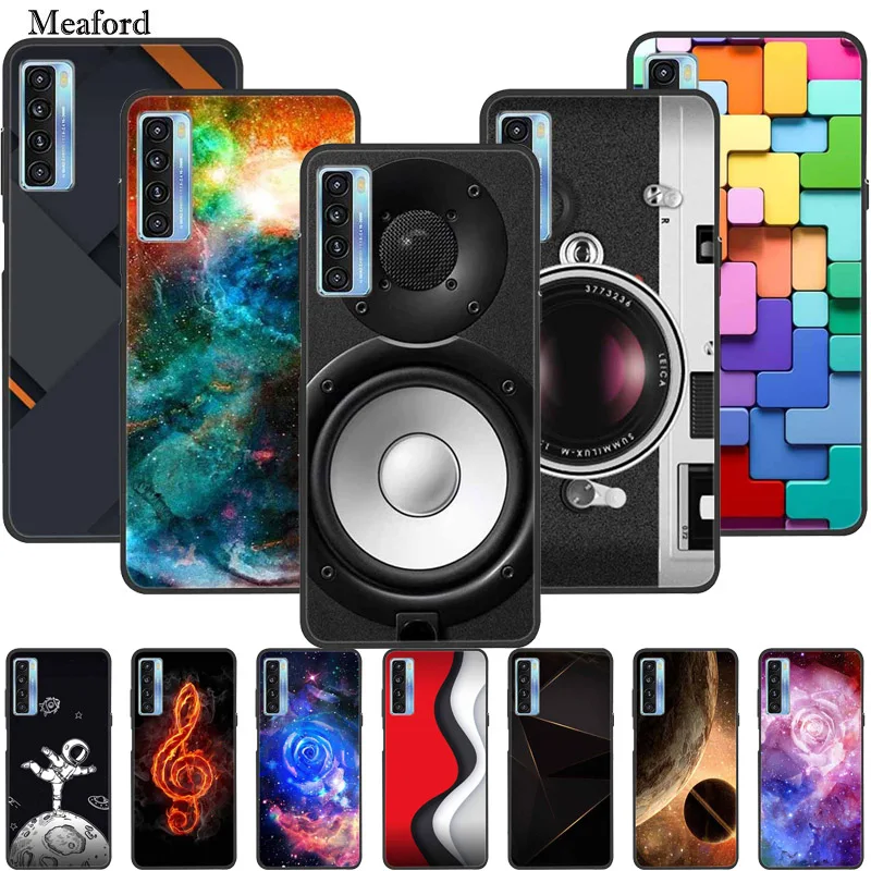 For TCL 20S 20L + Case CooL Silicone TPU Soft Phone Back Cover for TCL 20 5G Cases TCL 20L Plus Funda Audio Ray Shockproof Coque