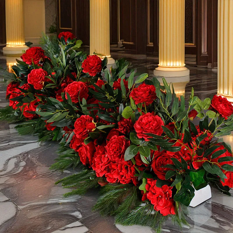 

Лесная тематика, искусственные цветочные ряды, шелковые цветы для свадебной арки, фон, стена, длинная гирлянда, окно, дверной проем, дисплей