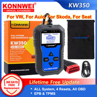 KONNWEI KW350 OBD2 Car Diagnostic Tool OBD Scanner for VAG VW Audi ABS Airbag Reset Oil Service Light EPB Diagnostic Better