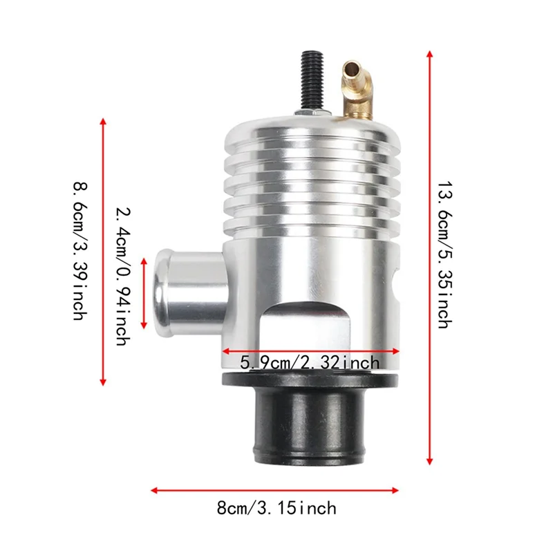 L10A Aluminum Blow Off Valve 24MM Universal Pressure Relief Valve Easy Installation Portable Car Accessories
