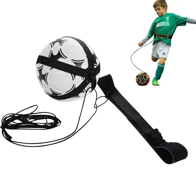 1pc Football Kick Trainer Soccer Ball Practice Training Equipment Adjustable Soccer Trainer Elastic Belt Sports Assistance