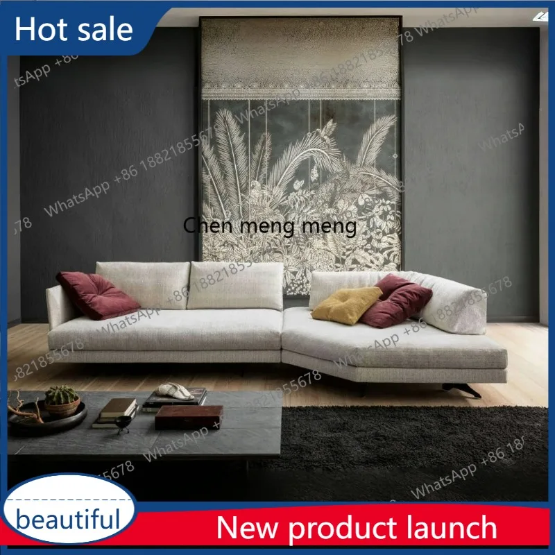 

Italian light luxury corner sofa booth sales department, hotel bed and breakfast living room, creative exhibition hall