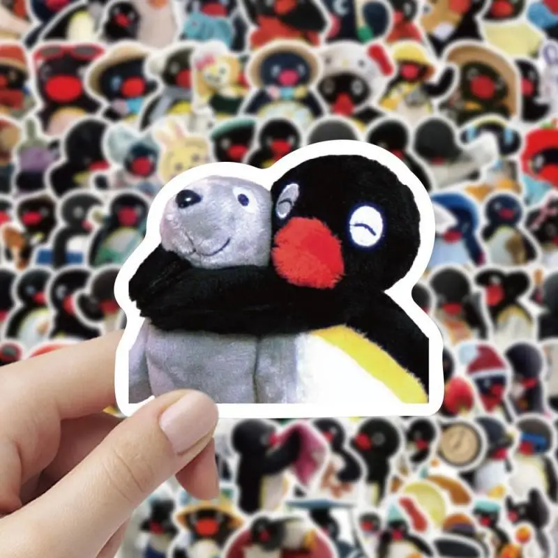 NEW 100PCS Kawaii Pingu Graffiti Stickers Cartoon Style 100 Non-Repeated Decorative Suitcase Guitar Notebook Waterproof Stickers