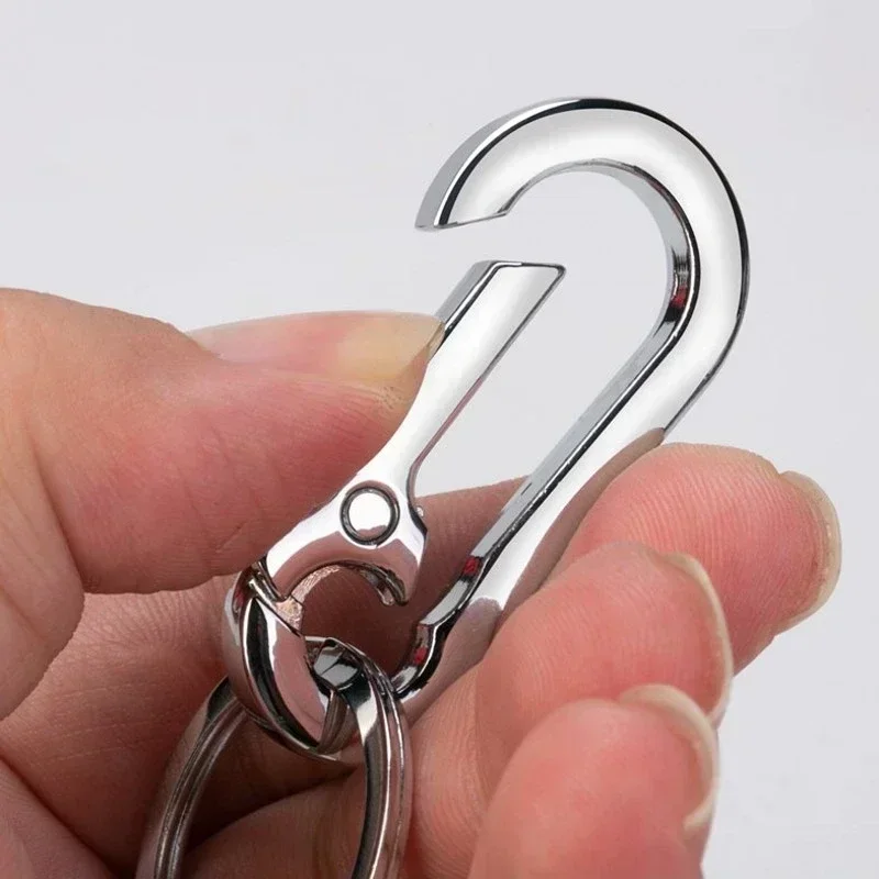 Carabiner Clip Keychain Metal Carabiner Shape Key Ring Keyring Key Holder Clips Hook Holder Organizer for Car Keys Finder