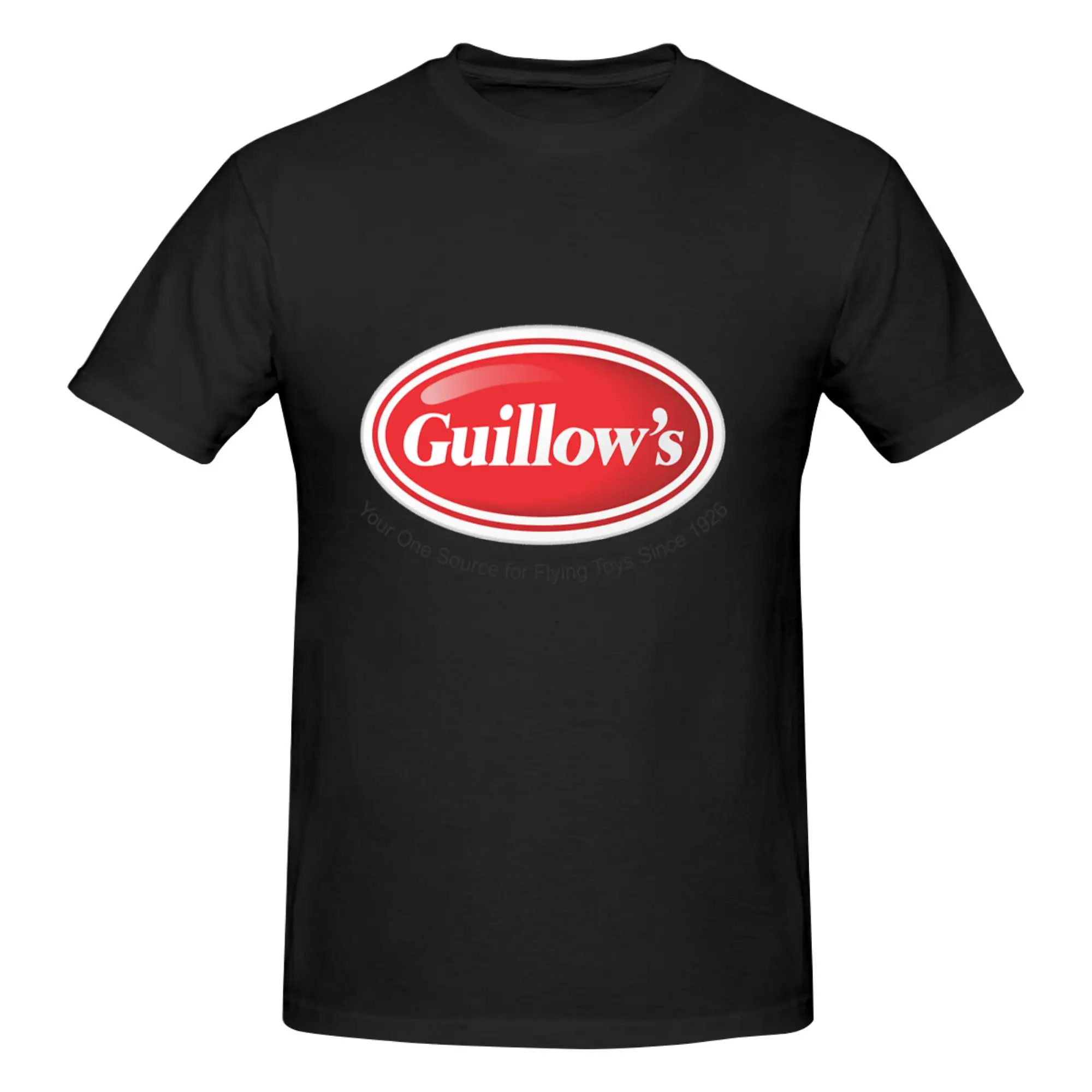 Camiseta divertida con logotipo de Guillow, lema negro y sombra, promoción, camiseta estampada para hombre, camiseta unisex
