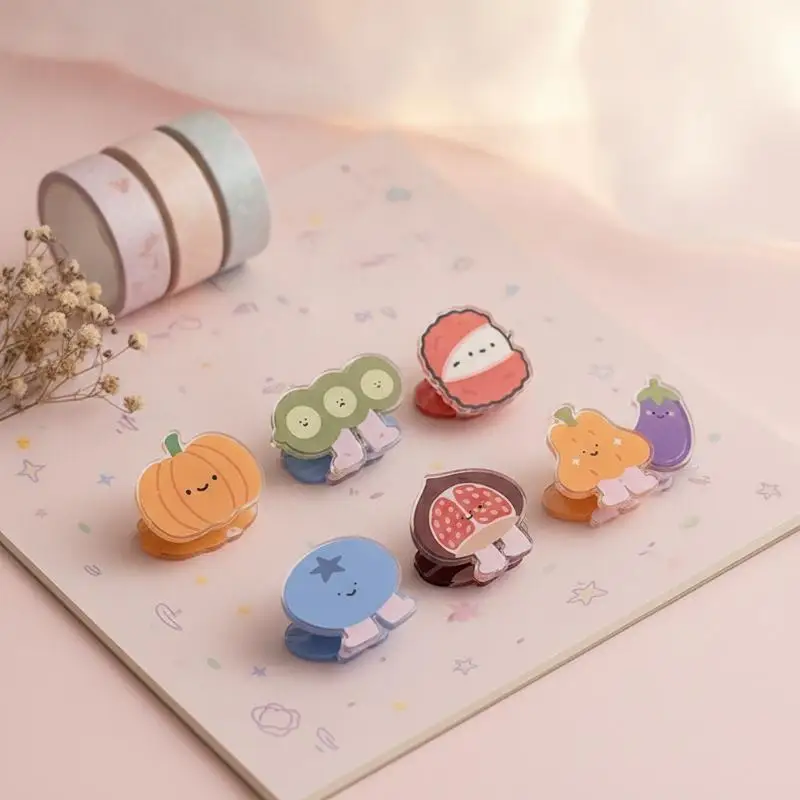 Multi Purpose Cute Fruit Vegetable Bag Sealer Clips 7-11 Pcs Anti Odor Leakproof for Snack Food Kitchen Storage view 3