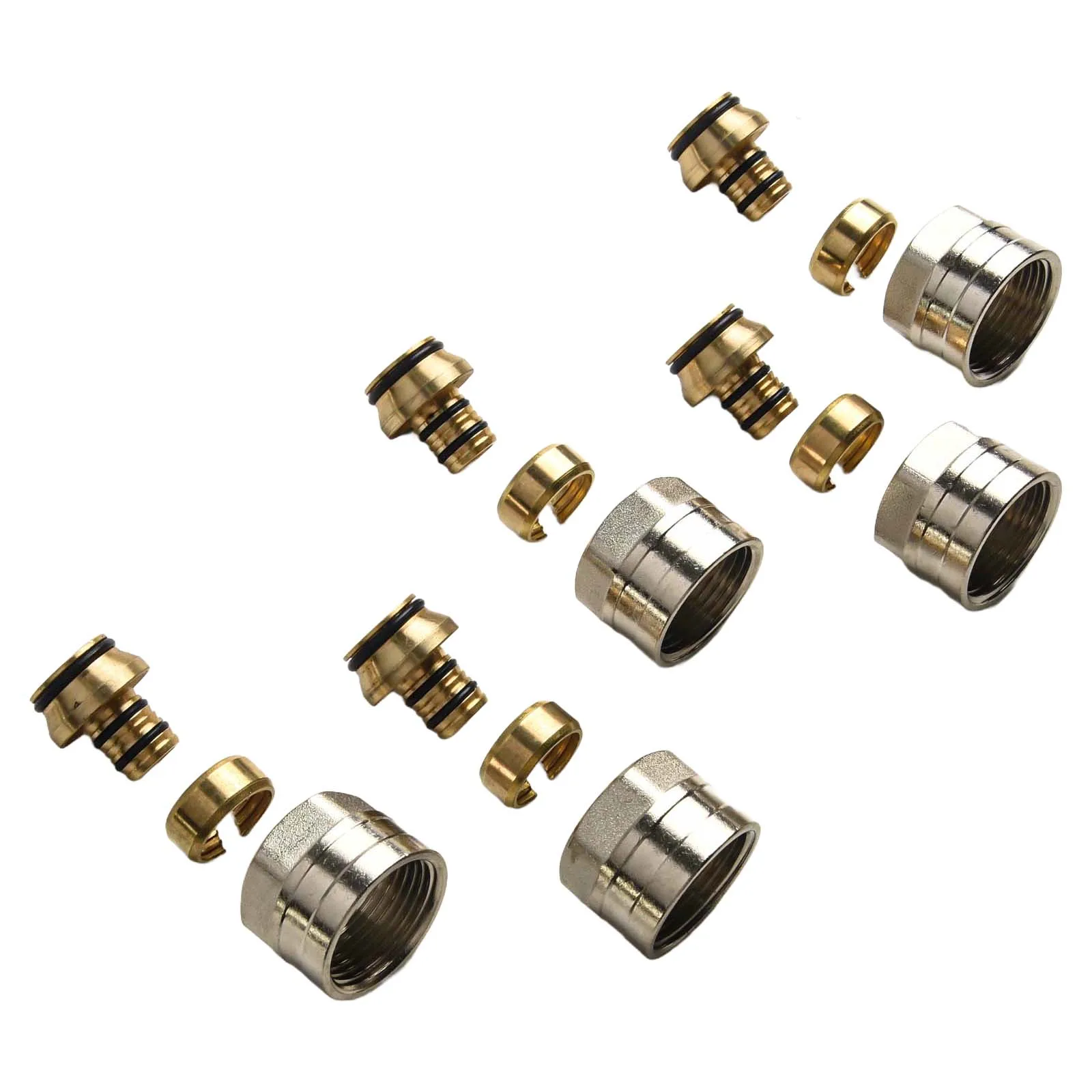 Reliable Connection Solutions 120 Set Underfloor Heating Connectors with Nickel Plating for Long Lasting Performance