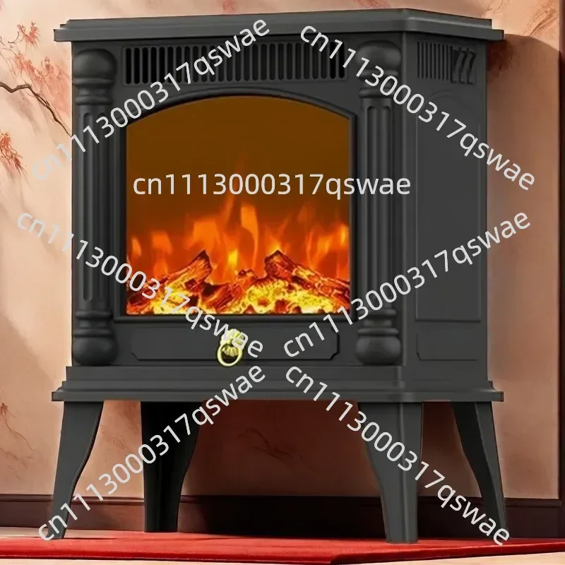 Electric Fireplace Heater 3D Simulation Flame Small Hot Air Fan Smart Home Bedroom Portable Winter Heating Heater