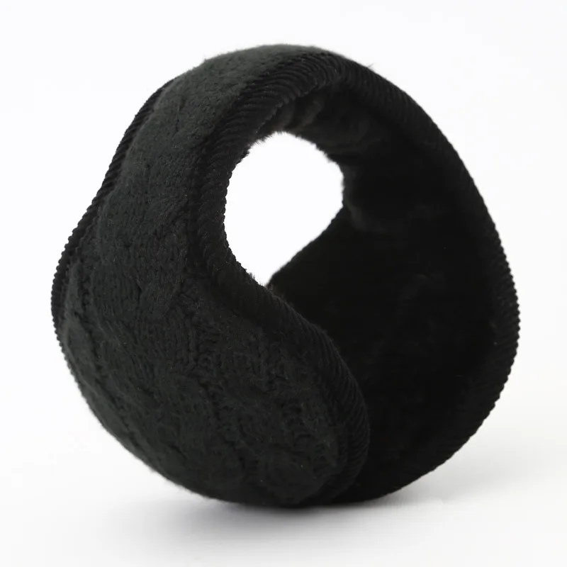 Protetores de orelha de malha quente unissex para mulheres inverno cor pura esqui ao ar livre neve ciclismo aquecedor de ouvido dobrável