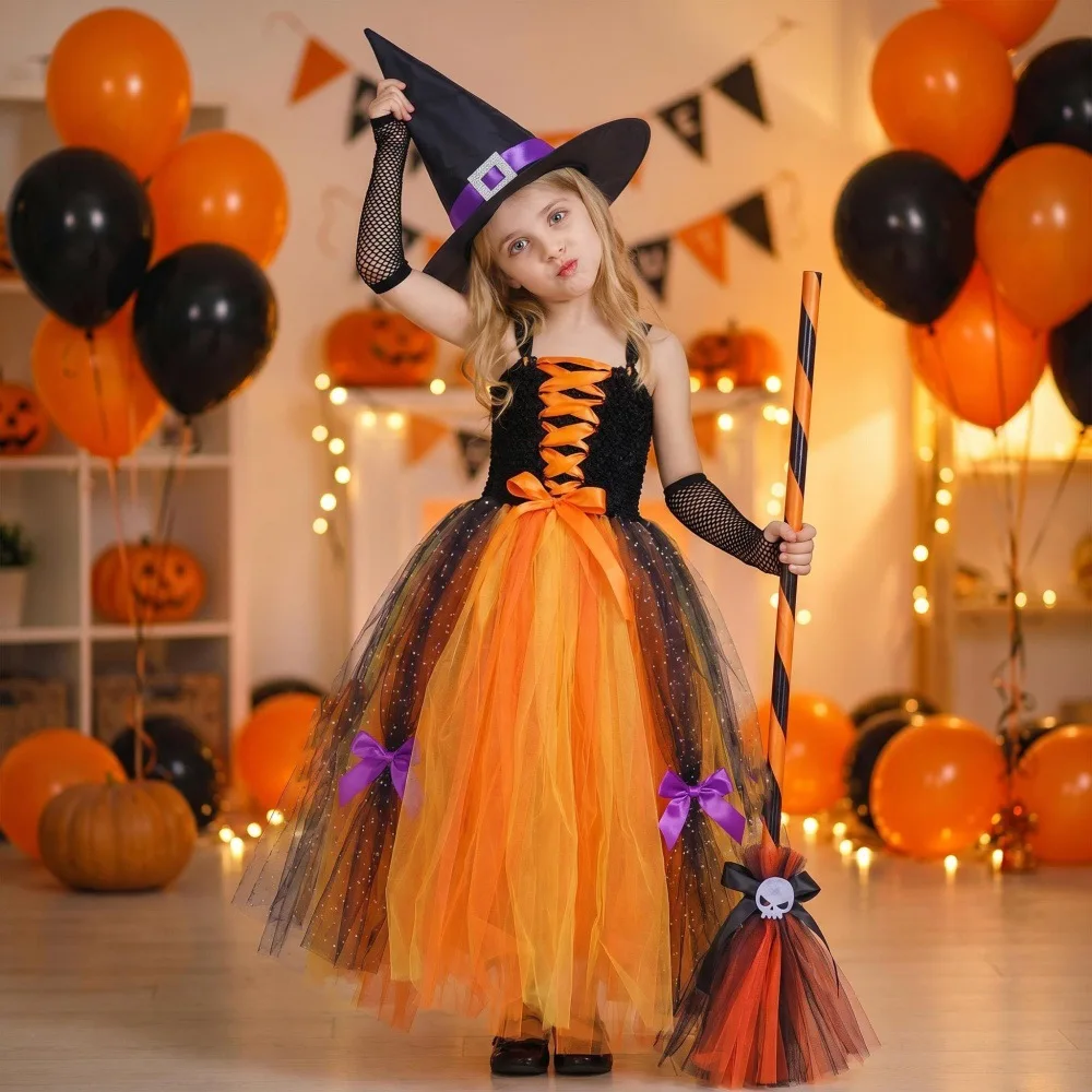 Halloween Children's Dresses Girls' Cosplay Witches' Role-playing Costumes