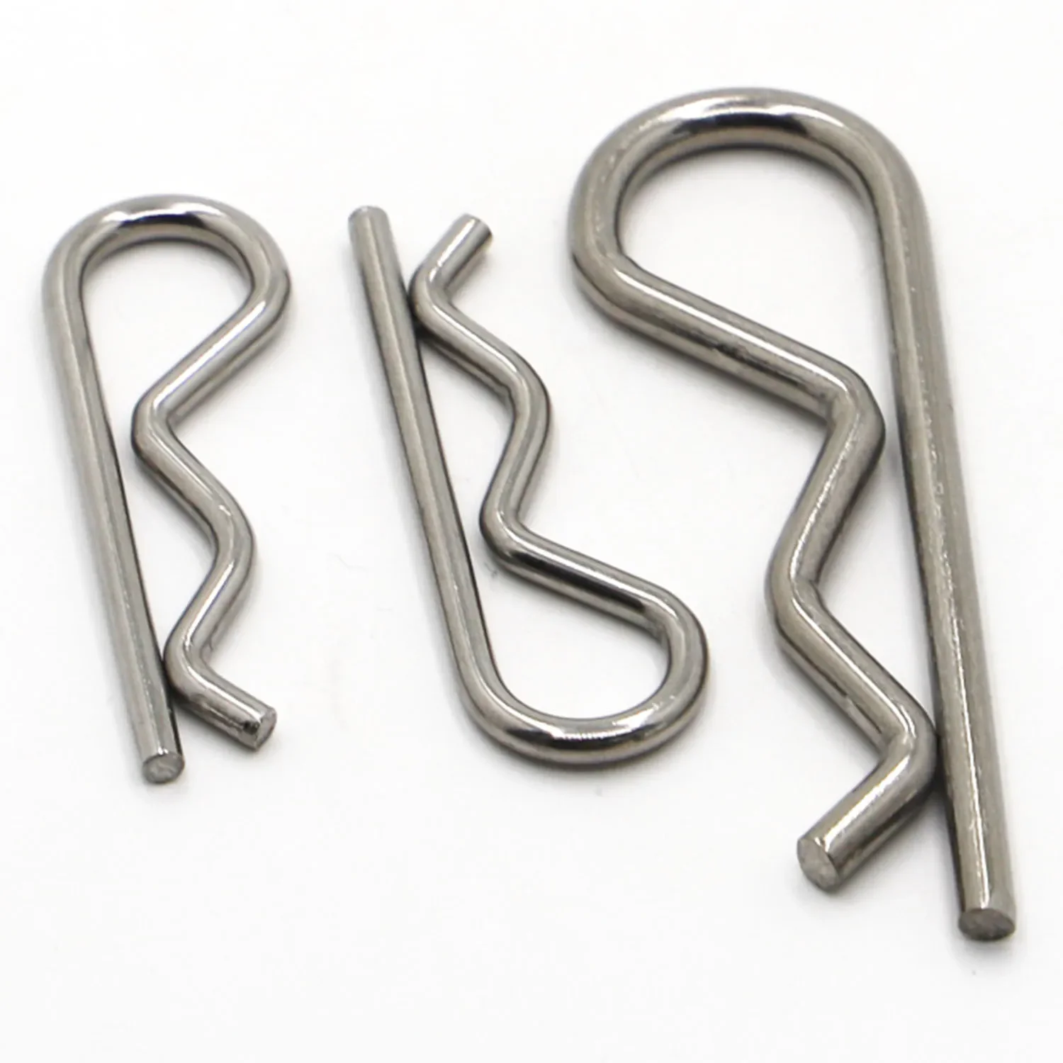 304 Stainless Steel R Shaped Spring Cotter Clip Pin M1 M1.2 M1.6 M1.8 M2 M2.5 M3 M3.5 M4 M5 Fastener Hardware for Repairing Cars