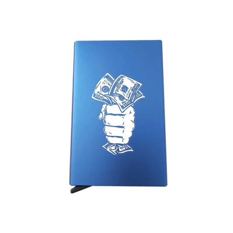 Rfid Creditcardhouder Heren Dunne Slanke Mini Minimalistische Portefeuilles Luxe Metalen Bank ID Cardholer Case Portemonnee voor Heren op maat