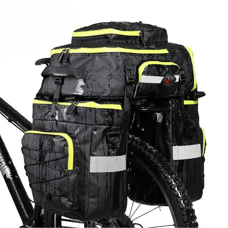 Bicycle backpack, large capacity travel bike, waterproof shelf bag, long-distance cycling three in one camel bag