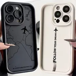 Travel nspired Airplane Route Phone Case for OPPO A3 A3X A5 A7 A16 A17 A38 A53 A54 A55 A58 A72 A74 A76 A78 A94 PRO 4G 5G Cover
