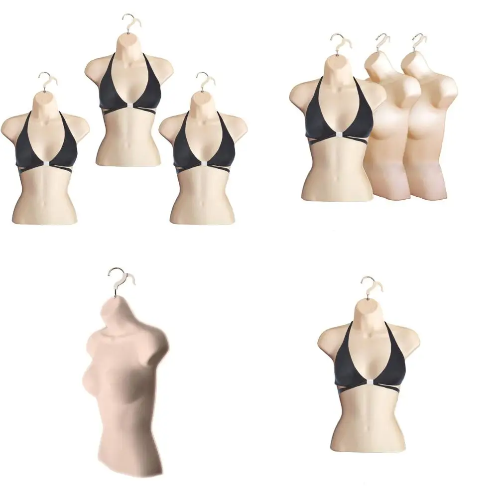 

Набор из 3 штабелируемых манекенов с полой спинкой для демонстрации футболок, для прилавков и показов одежды, размер S-M