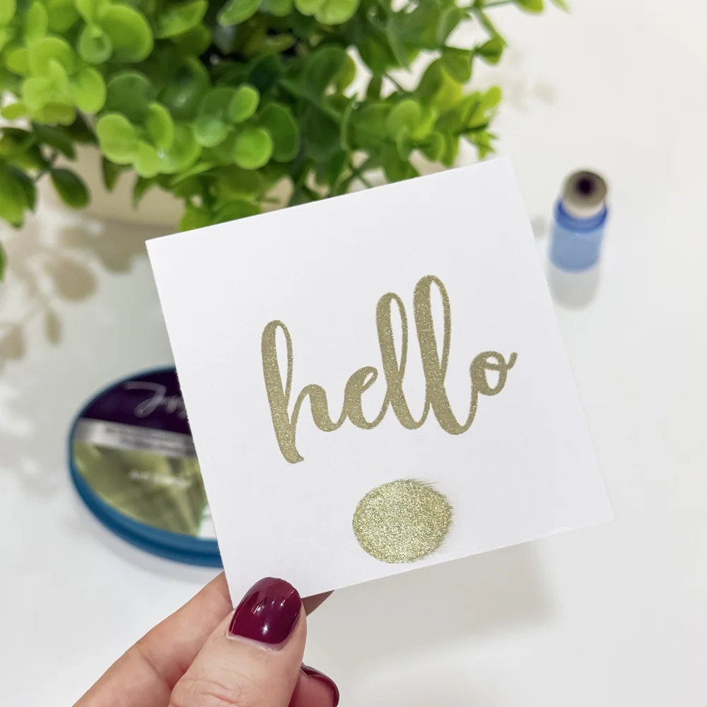 Multiple-colors Metallic Pigment Ink Pad Embossing Ink Pad For DIY Crafts Projects Add a Touch of pale Gold Shimmer And Shine
