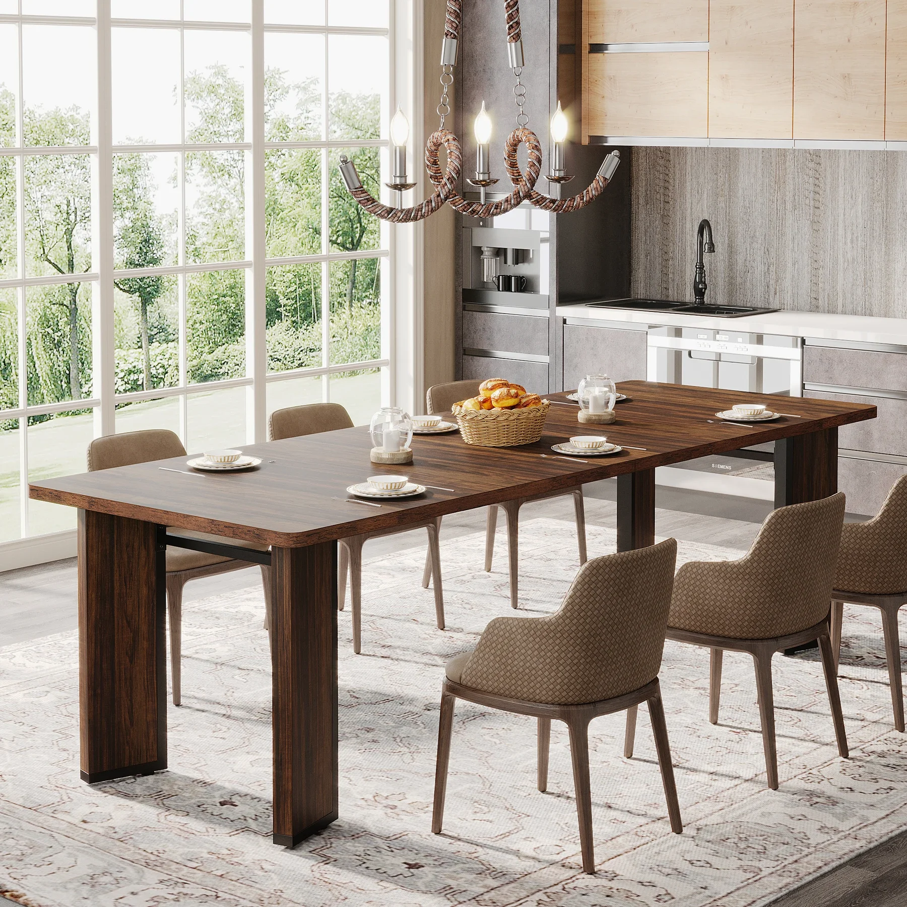 

Tribesigns Adjustable Dining Table Dining Tables For Restaurant Convertible Dining Tables