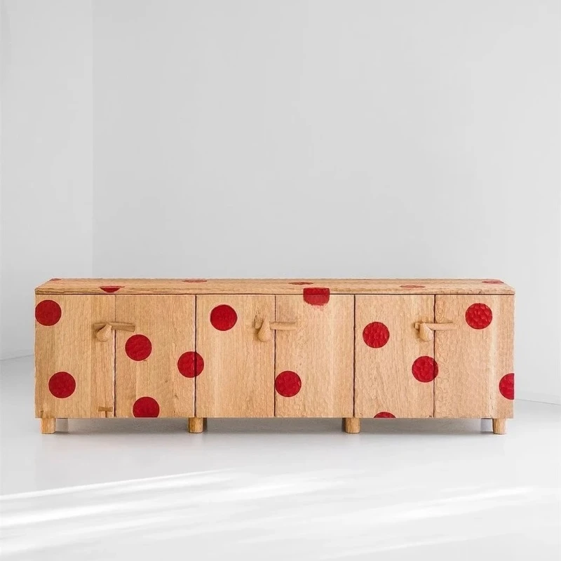 

Solid chest Living room ash wood TV cabinet Modular combination cabinet Retro locker Bedside table against the wall