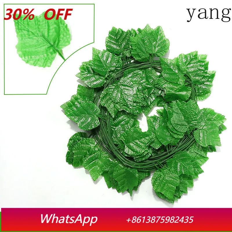 

Yjq simulation dill tree leaf ceiling grape leaf decorative rattan flower vine