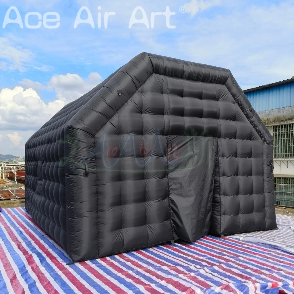 Tragbarer Disco-aufblasbarer Nachtclub, aufblasbares Partyzelt, aufblasbarer Nachtclub mit 2 Fenstern für Outdoor-Events