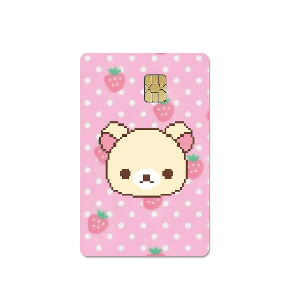 PVC Rosa Süßer Japanischer Cartoon Rilakkuma Kiiroitori Kredit- und Debitkarten-Aufkleber, Bus-Pass DIY Wasserdichter Kleiner Chip-Folienaufkleber – Detail 6