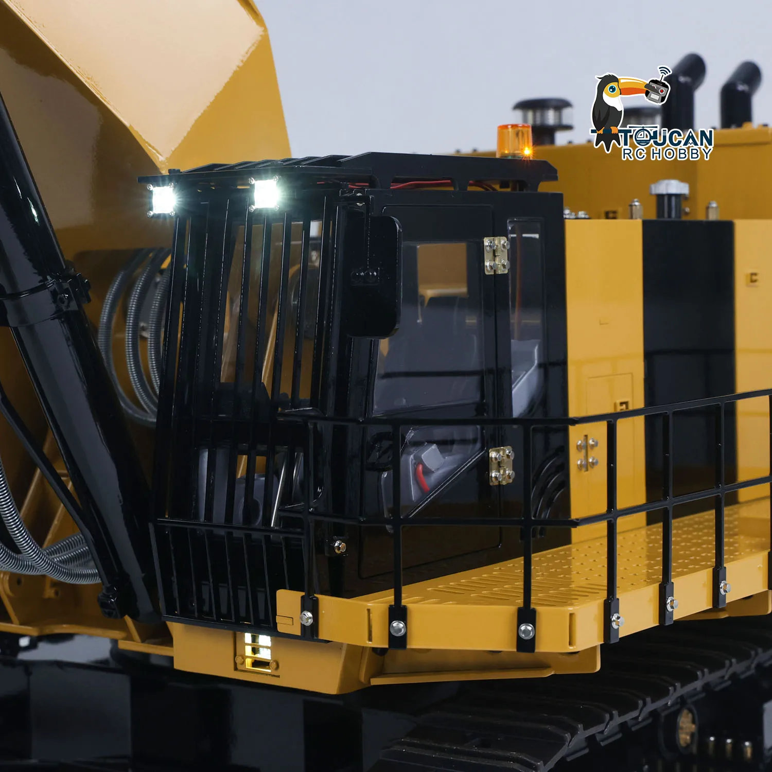 6015B 1/14 Metalowy Hydrauliczny Koparka RC Carter, Malowana, Zmontowana, z Wyświetlaczem LCD, Model Koparki TH20437