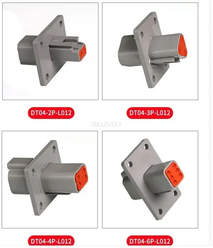 

1/5/10/20/50 Sets 2/3/4/6/8/12 Pin DEUTSCH Male Female Connector DT04-6P-L012 Waterproof Plug-In with Fixed Flange DT04-4P-L012