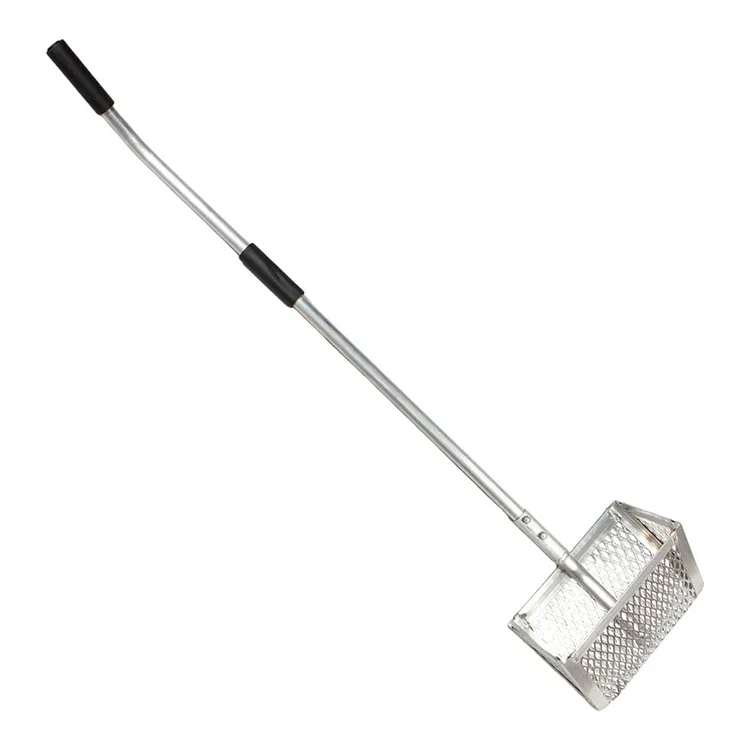 

Foldable Handle 10 Inch Silver Lightweight Polished Space Saving Aluminum Beach Sand Flea Rake