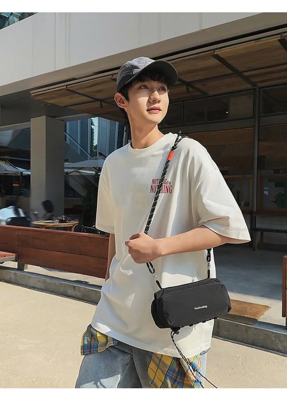 2026 Sport-Umhängetasche aus Nylon, Funktionale Wasserbechertasche, Leichte Atmungsaktive Crossbody-Tasche, Kleine Quadratische Tasche – Detail 6