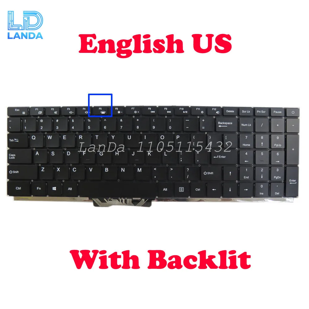 

Клавиатура US FR с подсветкой/без подсветки для Teclast F16 Pro, черная, розовая, золотая, английская, американская, французская FR, без рамки, новая