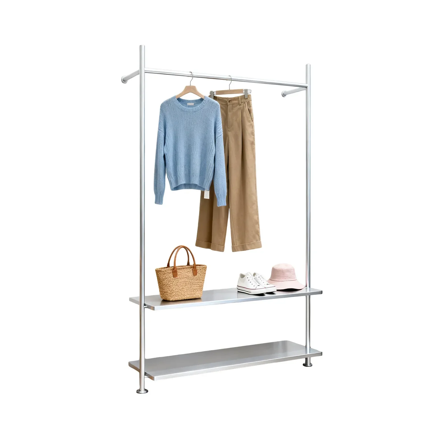 

Металлическая напольная вешалка GoldenTieyi для женской одежды, простая, для магазинов и гостевых домов