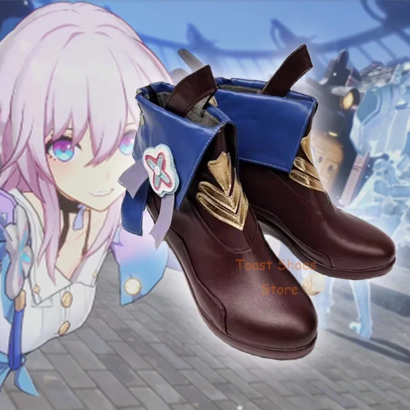 Honkai Star Rail March 7th Cosplay Shoes Comic Anime Game Role Play for Con Party Halloween Cosplay Costume Prop Shoes