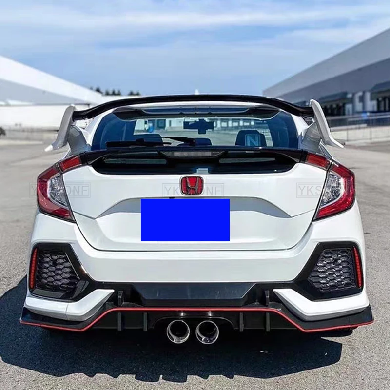 Type-R Style For Honda Civic Hatchback 2017 2018 2019 2020 Car Trunk Spoiler ABS Auto Rear Trunk Wing Accessories Spoiler