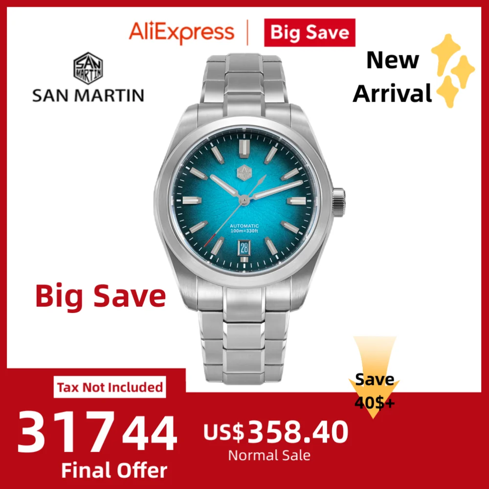 

San Martin 36/39/42mm JianZhan Watches For Men GADA Miyota 9015 Automatic Wristwatch BGW-X1 Swim Waterproof Relojes SN0144GS/X/L