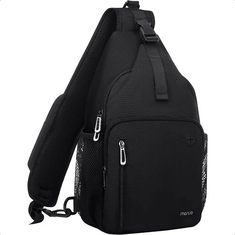 

MOSISO Sling Backpack Bag Crossbody Shoulder Bag Travel Hiking Daypack Chest Bag with Front Square PocketUSB Charging Port
