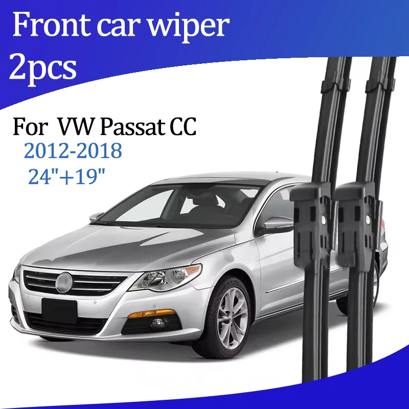

For Volkswagen Passat CC 2012-2018 2013 2014 2015 2016 2017 Wiper Front Wiper Blades Windshield Windscreen Window Brush 24"+19"