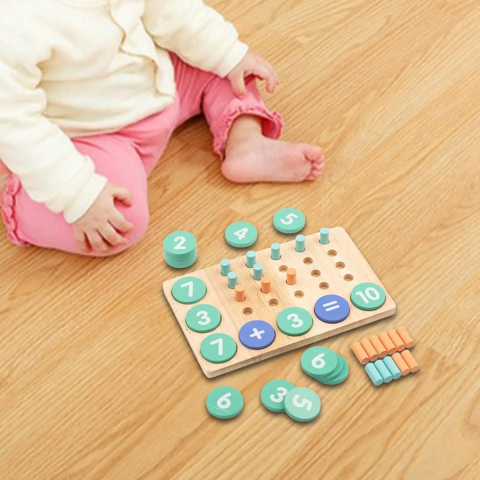 ของเล่นคณิตศาสตร์ ปริศนาฝึกสมอง การบวก ลบ ของเล่นเสริมพัฒนาการสำหรับเด็กชายและเด็กหญิง อายุ 4-6 ปี ของขวัญสำหรับเด็กก่อนวัยเรียน