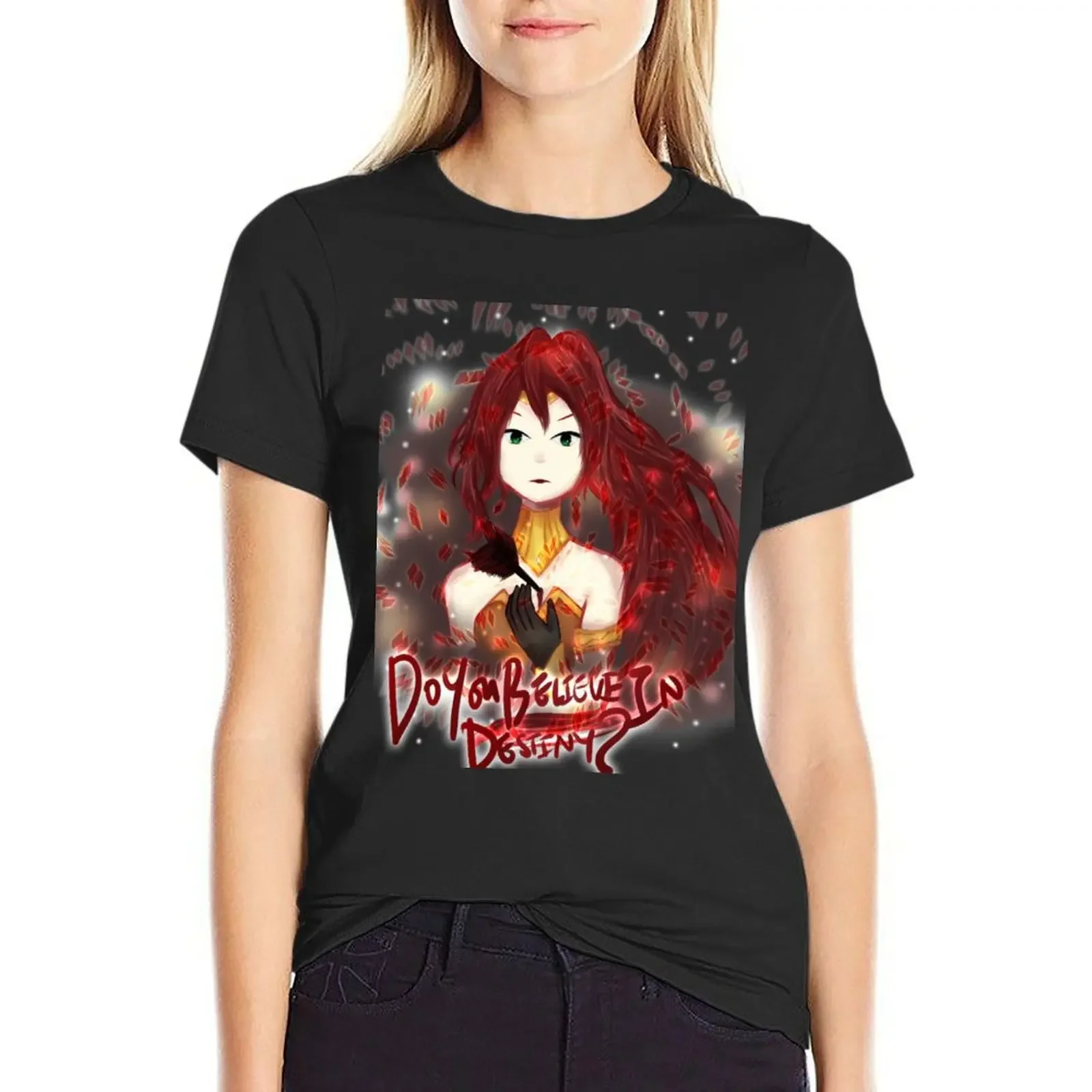 Pyrrha Nikos - Do you believe in destiny? T-Shirt summer tops Aesthetic clothing summer clothes luxury designer clothing Women