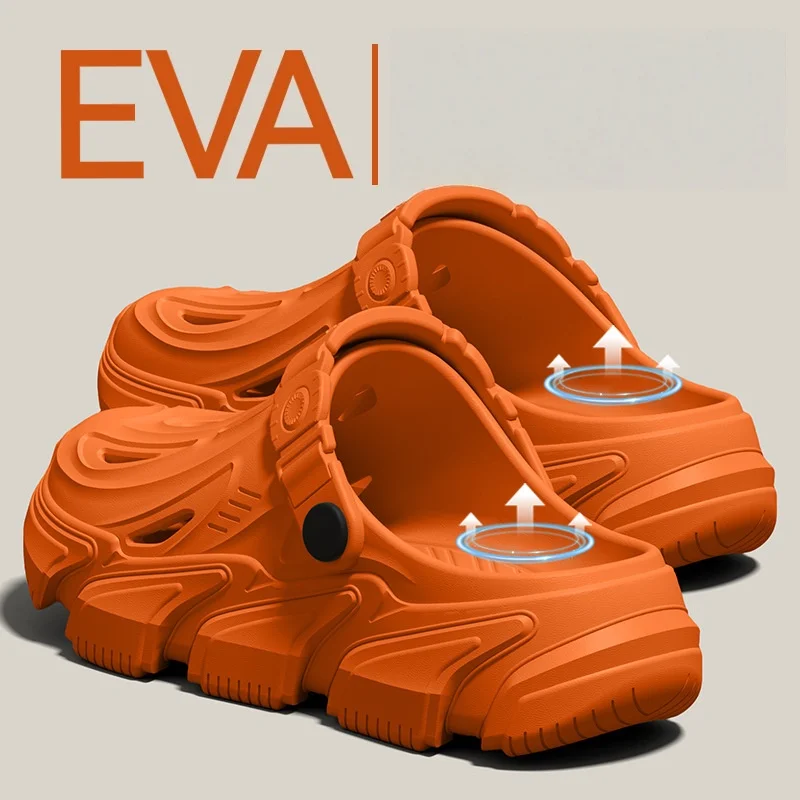 Men's Clogs New Style Mecha-Style Eva Comfortable Casual Soft Thick-Soled Simple Indoor Home Outdoor Vacation Versatile Clogs