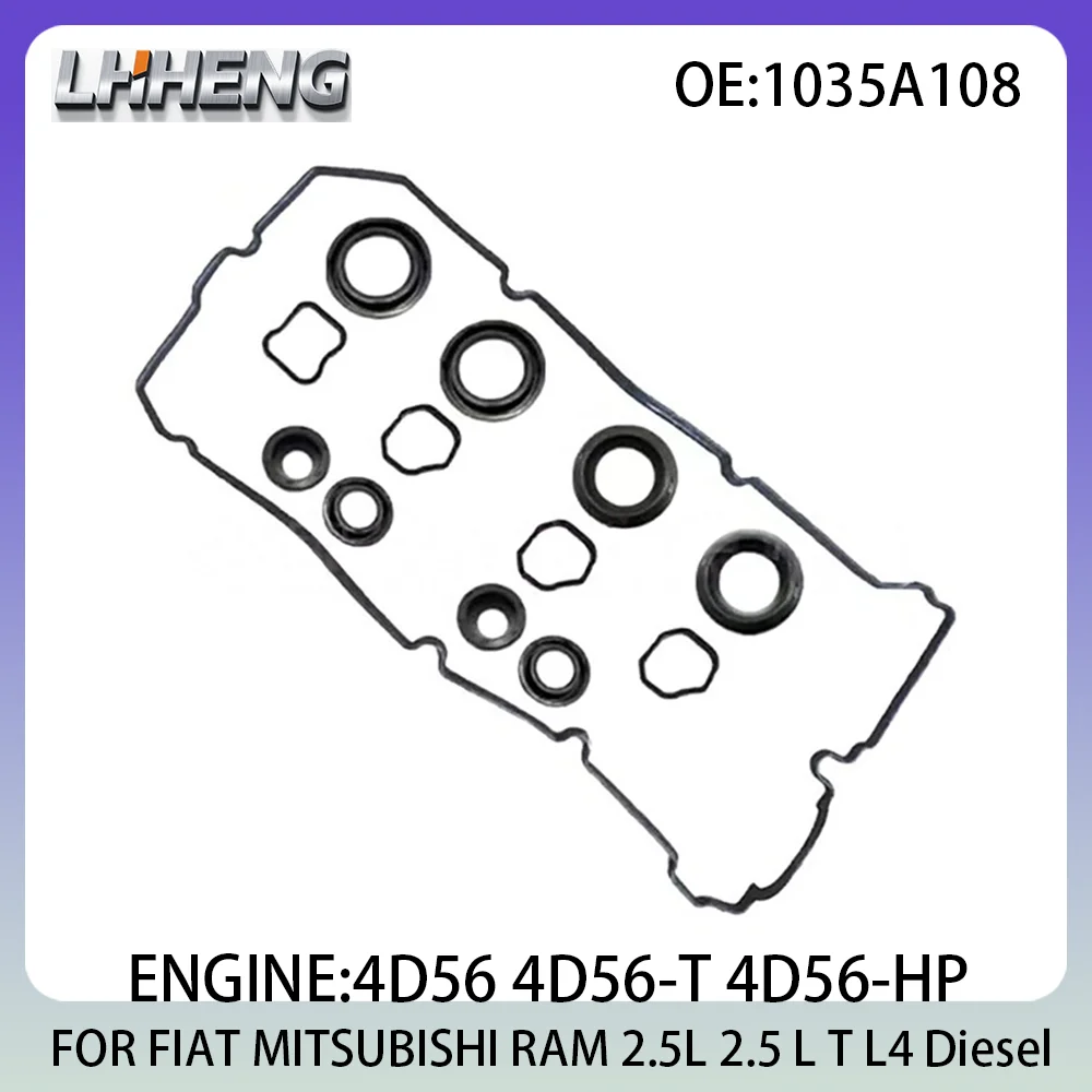 Valve cover gasket FOR FIAT FULLBACK MITSUBISHI L200 PAJERO RAM 2.5L 2.5 L T L4 Diesel 2004-2017 1035A108 1052A099 MN149704 4D56