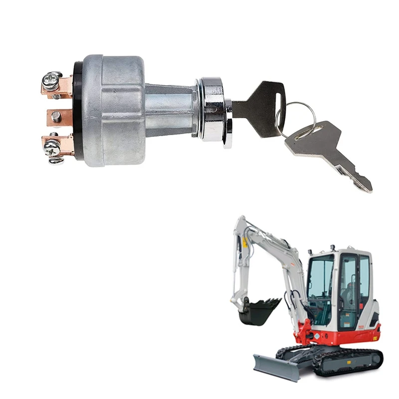 

Hot 1700100023 1700100052 H806 Ignition Switch With 2 Keys For Takeuchi Excavator Digger Ignition Switch Lock Cylinder